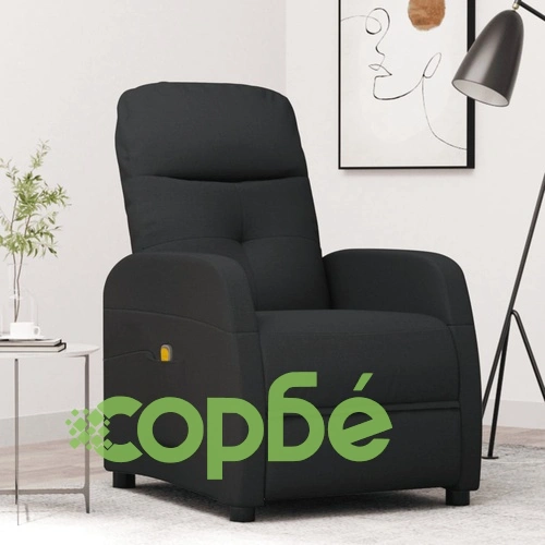 Масажен стол, черен, текстил ➤ топ цена ➤ sorbe.bg