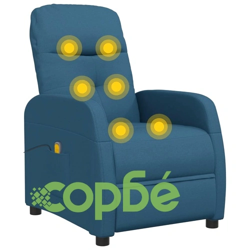 Масажен стол, син, текстил ➤ топ цена ➤ sorbe.bg
