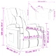 Реклайнер стол, виненочервен, изкуствена кожа