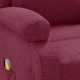 Wingback масажен стол, виненочервен, текстил