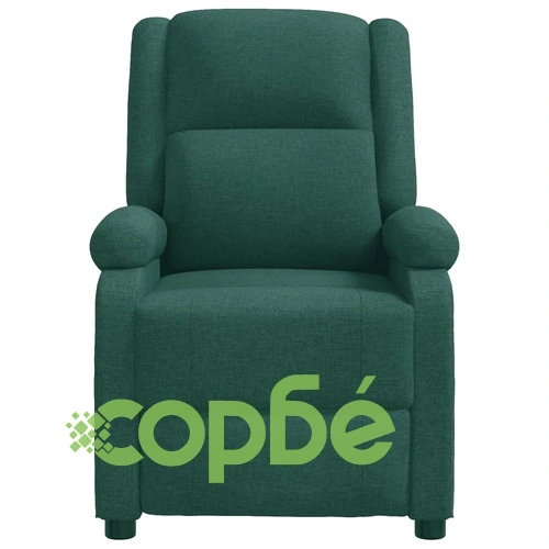 Wingback масажен стол, тъмнозелен, текстил ➤ топ цена ➤ sorbe.bg