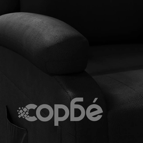 Реклайнер, черен, изкуствена кожа ➤ топ цена ➤ sorbe.bg
