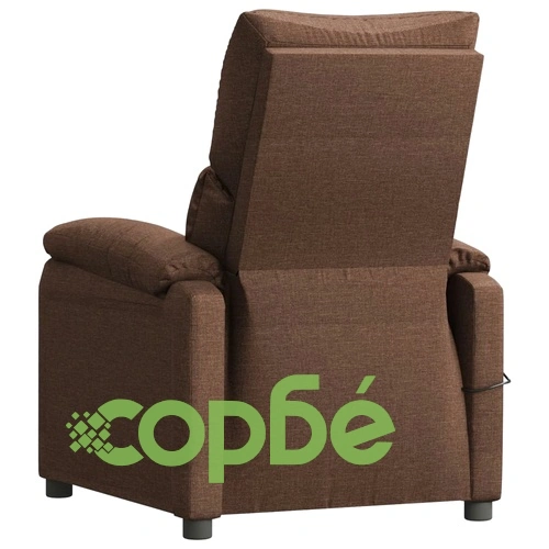 Масажен стол, кафяв, текстил ➤ топ цена ➤ sorbe.bg