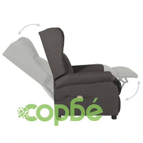 Масажен стол, тъмносив, текстил ➤ топ цена ➤ sorbe.bg