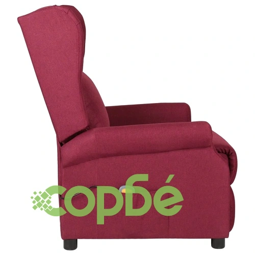 Масажен стол, виненочервен, текстил ➤ топ цена ➤ sorbe.bg