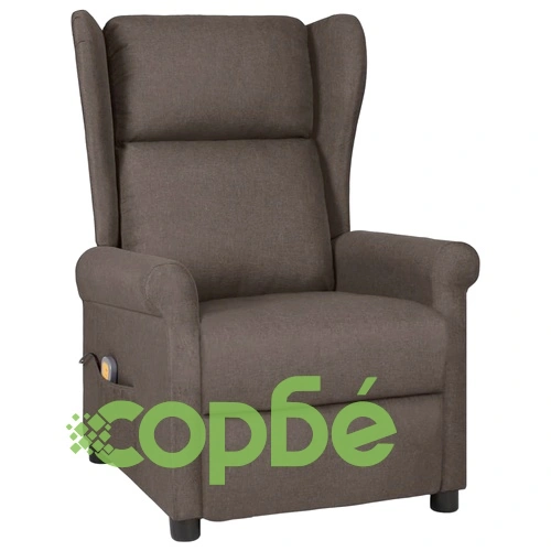 Масажен стол, кафяв, текстил ➤ топ цена ➤ sorbe.bg