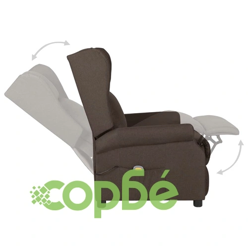 Масажен стол, тъмнокафяв, текстил ➤ топ цена ➤ sorbe.bg