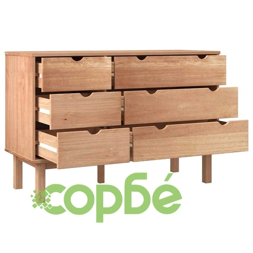 Шкаф с чекмеджета OTTA, 111x43x73,5 см, борово дърво масив ➤ топ цена ➤ sorbe.bg