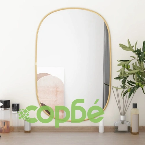 Стенно огледало злато 60x40 см ➤ топ цена ➤ sorbe.bg