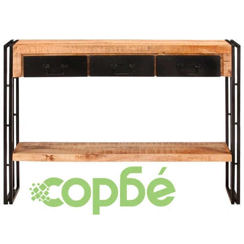 Конзолна маса, 110x30x76 cм, мангово дърво масив ➤ топ цена ➤ sorbe.bg