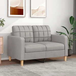 2-местен диван, светлосив, 120 см, плат