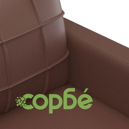 Фотьойл, кафяв, 60 см, изкуствена кожа ➤ топ цена ➤ sorbe.bg
