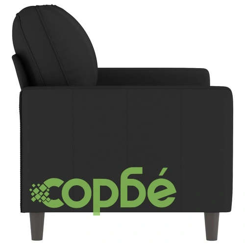 2-местен диван, черен, 120 см, кадифе ➤ топ цена ➤ sorbe.bg