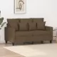 2-местен диван, Кафяв, 120 см, плат