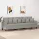 3-местен диван, светлосив, 210 см, плат