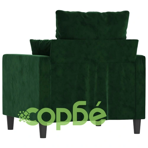 Фотьойл, тъмнозелен, 60 см, кадифе ➤ топ цена ➤ sorbe.bg