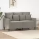 2-местен диван, светлосив, 120 см, кадифе