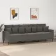3-местен диван, тъмносив, 210 см, кадифе