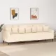3-местен диван, кремав, 210 см, кадифе