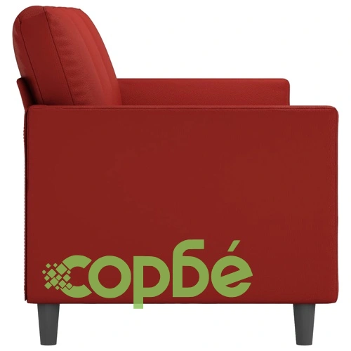 3-местен диван, виненочервен, 180 см, изкуствена кожа ➤ топ цена ➤ sorbe.bg