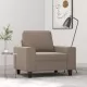 Кресло, таупе, 60 см, микрофибърен текстил