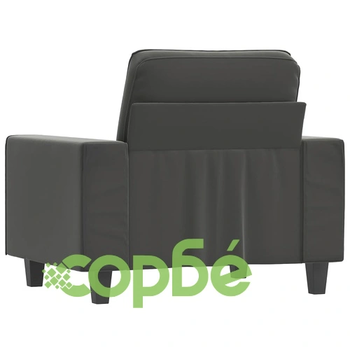 Фотьойл, тъмносив, 60 см, микрофибърен текстил ➤ топ цена ➤ sorbe.bg