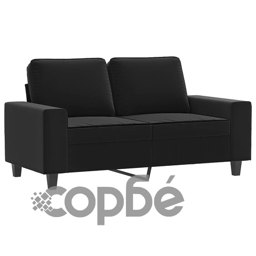 2-местен диван, черно, 120 см, микрофибърен плат ➤ топ цена ➤ sorbe.bg
