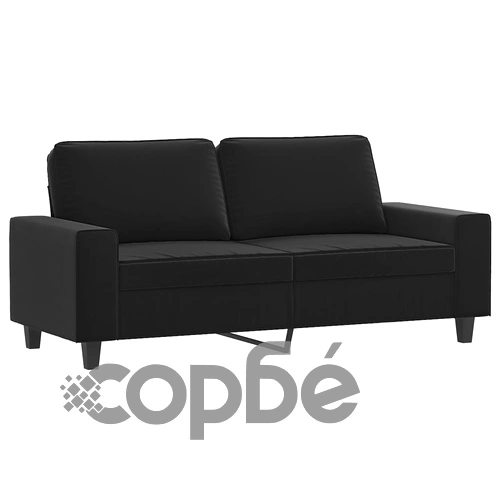 2-местен диван, черно, 140 см, микрофибърен плат ➤ топ цена ➤ sorbe.bg