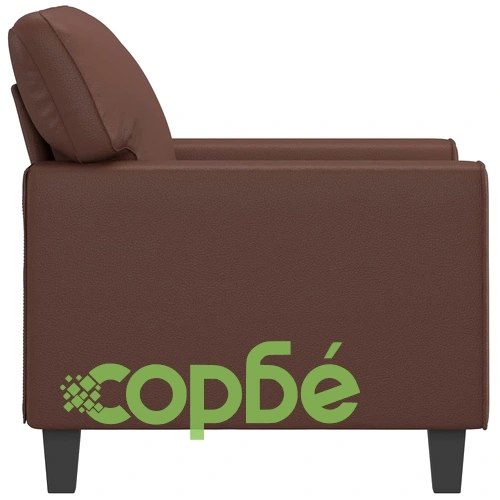 Фотьойл, кафяв, 60 см, изкуствена кожа ➤ топ цена ➤ sorbe.bg