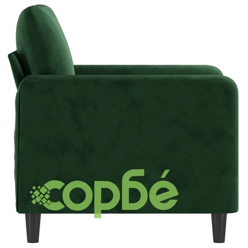 Фотьойл, тъмнозелен, 60 см, кадифе ➤ топ цена ➤ sorbe.bg