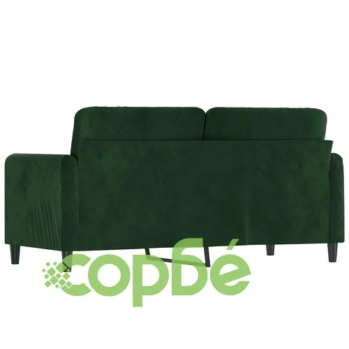 2-местен диван, тъмнозелен, 140 см, кадифе ➤ топ цена ➤ sorbe.bg