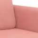 2-местен диван, розов, 140 см, кадифе