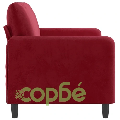 2-местен диван, виненочервен, 140 см, кадифе ➤ топ цена ➤ sorbe.bg