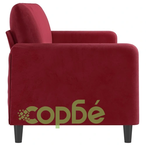 3-местен диван, виненочервен, 210 см, кадифе ➤ топ цена ➤ sorbe.bg