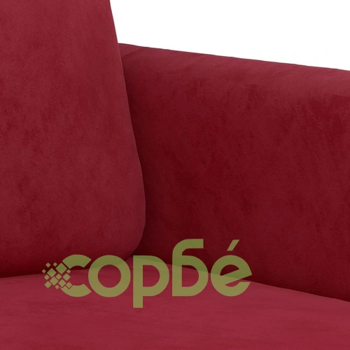 3-местен диван, виненочервен, 210 см, кадифе ➤ топ цена ➤ sorbe.bg