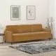 3-местен диван, кафяв, 210 см, кадифе