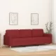3-местен диван, Виненочервен, 210 см, плат