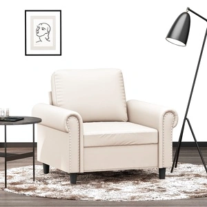 Фотьойл, кремав, 60 см, изкуствена кожа