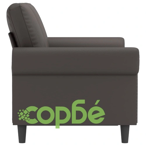 2-местен диван, сив, 120 см, изкуствена кожа ➤ топ цена ➤ sorbe.bg