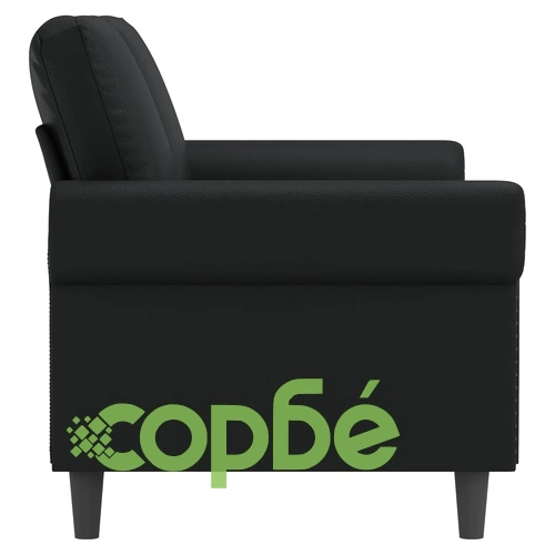 2-местен диван, черен, 140 см, изкуствена кожа ➤ топ цена ➤ sorbe.bg