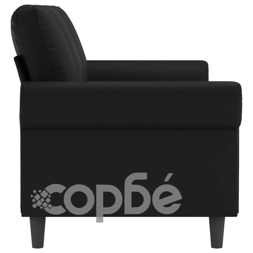 3-местен диван, черен, 180 см, изкуствена кожа ➤ топ цена ➤ sorbe.bg