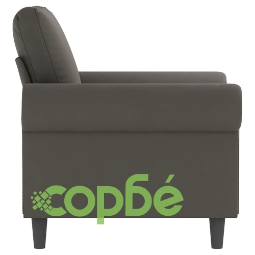 Фотьойл, тъмносив, 60 см, кадифе ➤ топ цена ➤ sorbe.bg