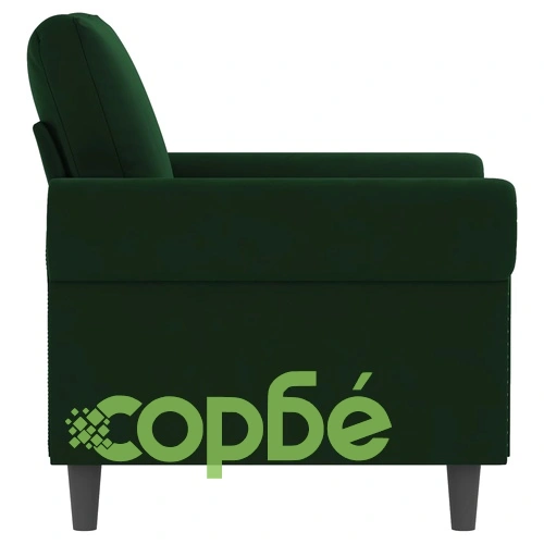 Фотьойл, тъмнозелен, 60 см, кадифе ➤ топ цена ➤ sorbe.bg