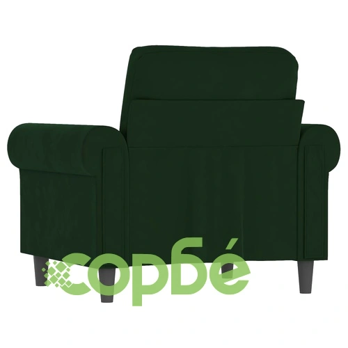 Фотьойл, тъмнозелен, 60 см, кадифе ➤ топ цена ➤ sorbe.bg