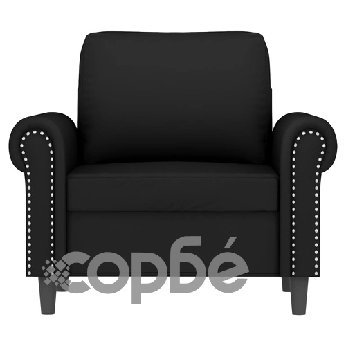 Кресло, черно, 60 см, кадифе ➤ топ цена ➤ sorbe.bg