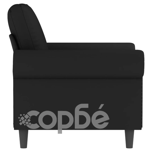 Кресло, черно, 60 см, кадифе ➤ топ цена ➤ sorbe.bg