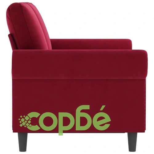 2-местен диван, виненочервен, 120 см, кадифе ➤ топ цена ➤ sorbe.bg