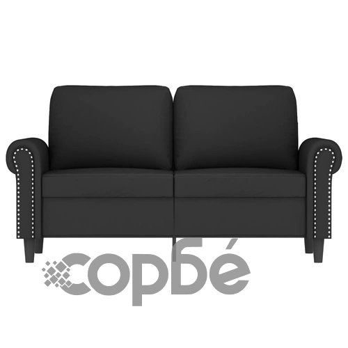 2-местен диван, черен, 120 см, кадифе ➤ топ цена ➤ sorbe.bg