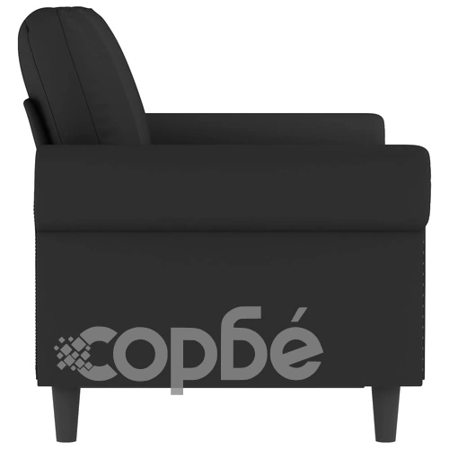 2-местен диван, черен, 120 см, кадифе ➤ топ цена ➤ sorbe.bg