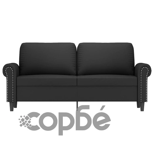 2-местен диван, черно, 140 см, кадифе ➤ топ цена ➤ sorbe.bg